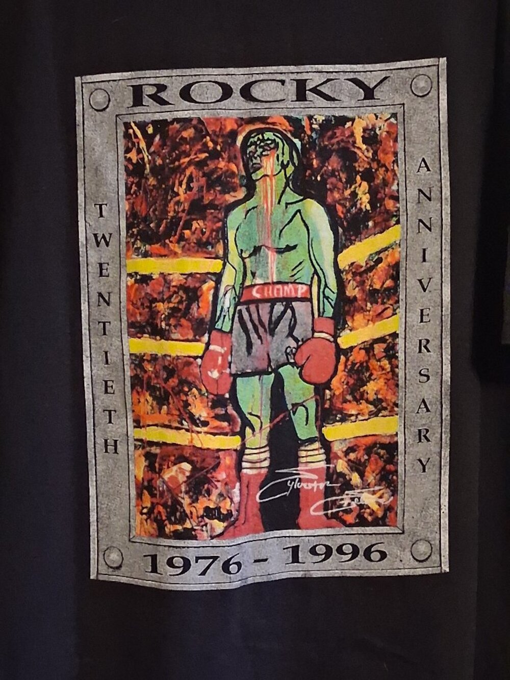 Vintage 1996 Planet Hollywood Rocky 20th Commemorative T-Shirt XL Graphic Print